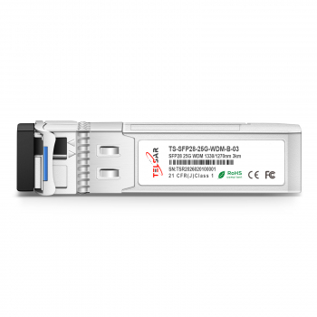 ������ ���������� SFP28 (25G) WDM, �� 20��, DDM, LC - TS-SFP28-25G-WDM-B-20 TELSAR