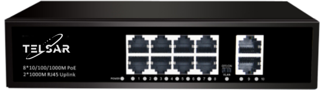 ���������� Ethernet PoE ������������� TS1000-8TP2G TELSAR