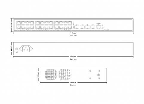 ���������� Ethernet PoE ����������� L2+ TS2210M-24TP4S TELSAR