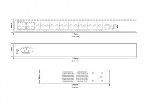���������� Ethernet ����������� L3 TS2310M-16S8GC4X TELSAR