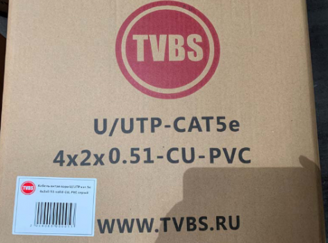 ������ ����� ���� TVBS U/UTP ���.5�, 4�2�0.51, ����������� CU, �������� PVC ����� (305�)