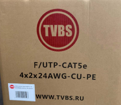 ������ ����� ���� TVBS F/UTP ���.5�, 4�2�24AWG, ����������� CU, �������� PE ������ (305�)