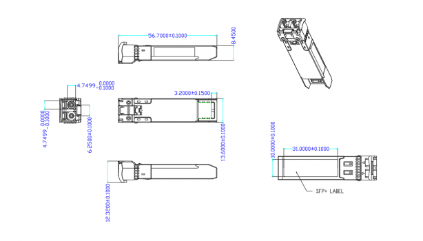 ������ ���������� SFP+ (10G) ������������, �� 300�, DDM, LC/LC - TS-SFP+-10G-I-MM-SR TELSAR