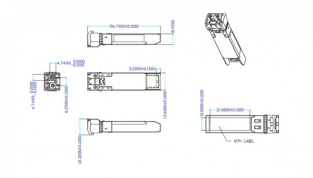 ������ ���������� SFP+ (10G) ������������, �� 10��, DDM, LC/LC - TS-SFP+-10G-I-SM-LR-10 TELSAR